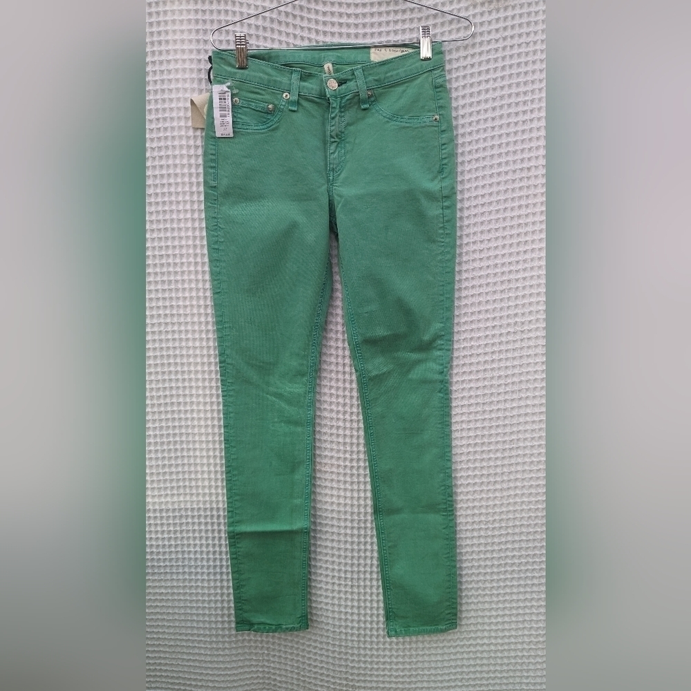 SPRING SALE!!!  NWT Rag and Bone Skinny Green Denim Legging Jeans Size 27